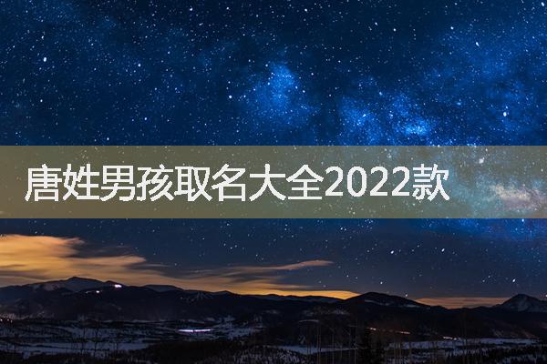 唐姓男孩取名大全2022款