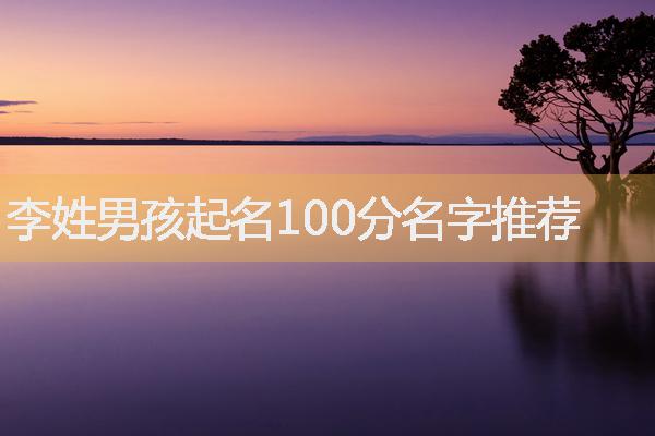 李姓男孩起名100分名字推荐