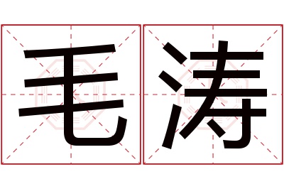 毛涛名字寓意