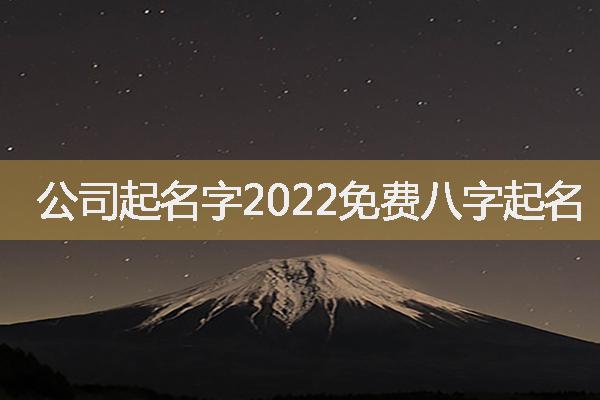 公司起名字2022免费八字起名