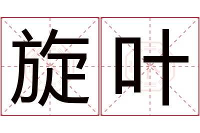 旋叶名字寓意