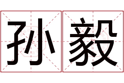 孙毅名字寓意