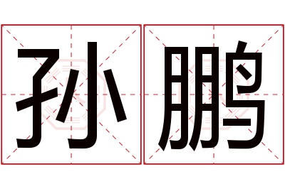 孙鹏名字寓意