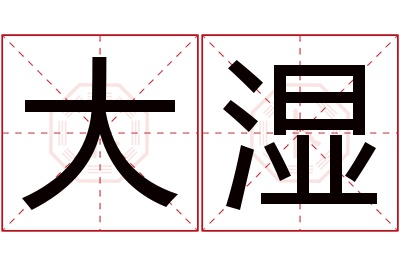 大湿名字寓意