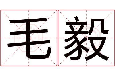 毛毅名字寓意