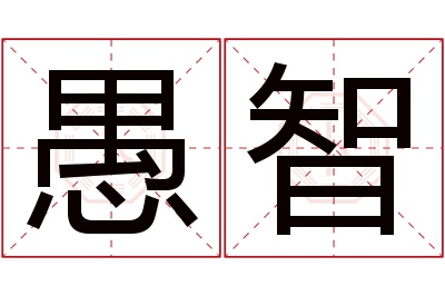 愚智名字寓意