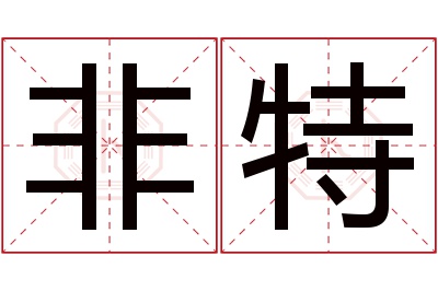 非特名字寓意