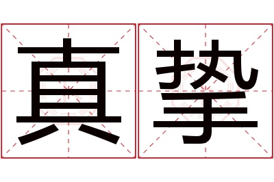 真挚名字寓意