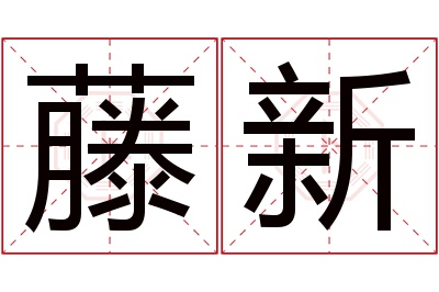 藤新名字寓意