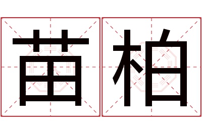 苗柏名字寓意