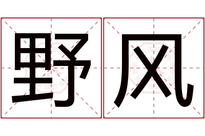 野风名字寓意