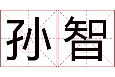 孙智名字寓意