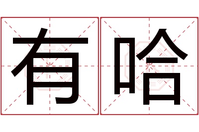 有哈名字寓意