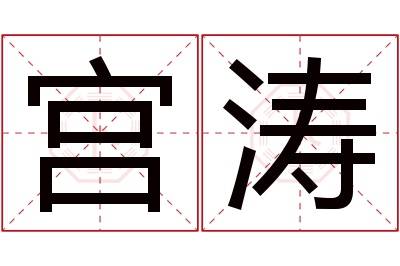 宫涛名字寓意