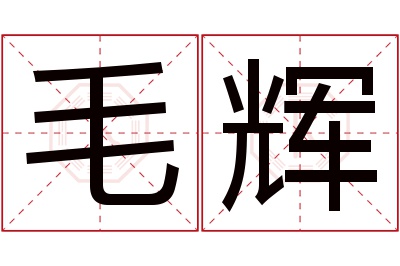 毛辉名字寓意