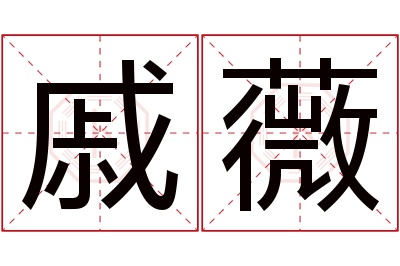 戚薇名字寓意