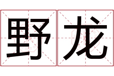 野龙名字寓意