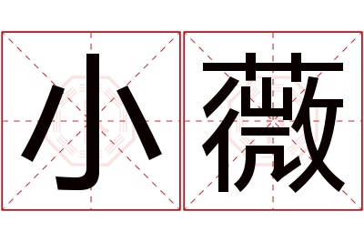 小薇名字寓意